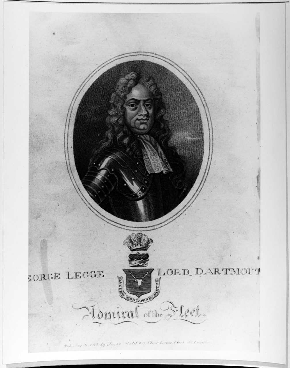 George Legge, Baron Dartmouth (1647-1691), British Admiral of the Fleet