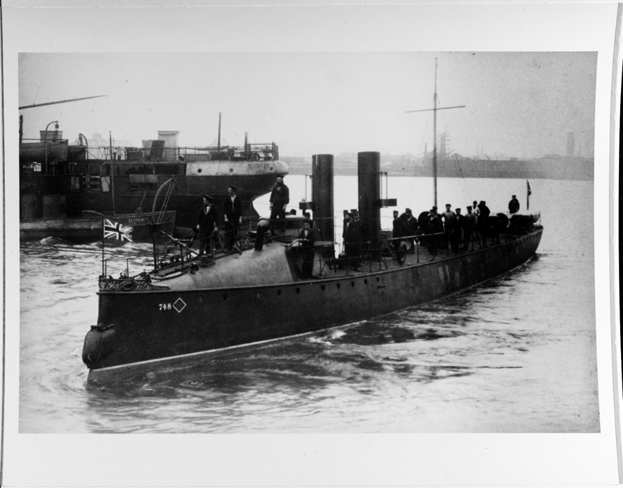 British torpedo boat no. 80, built by Yarrow in 1887.