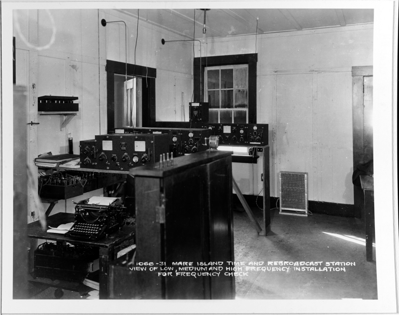 Time and rebroadcast station, Mare Island, California, 1931.