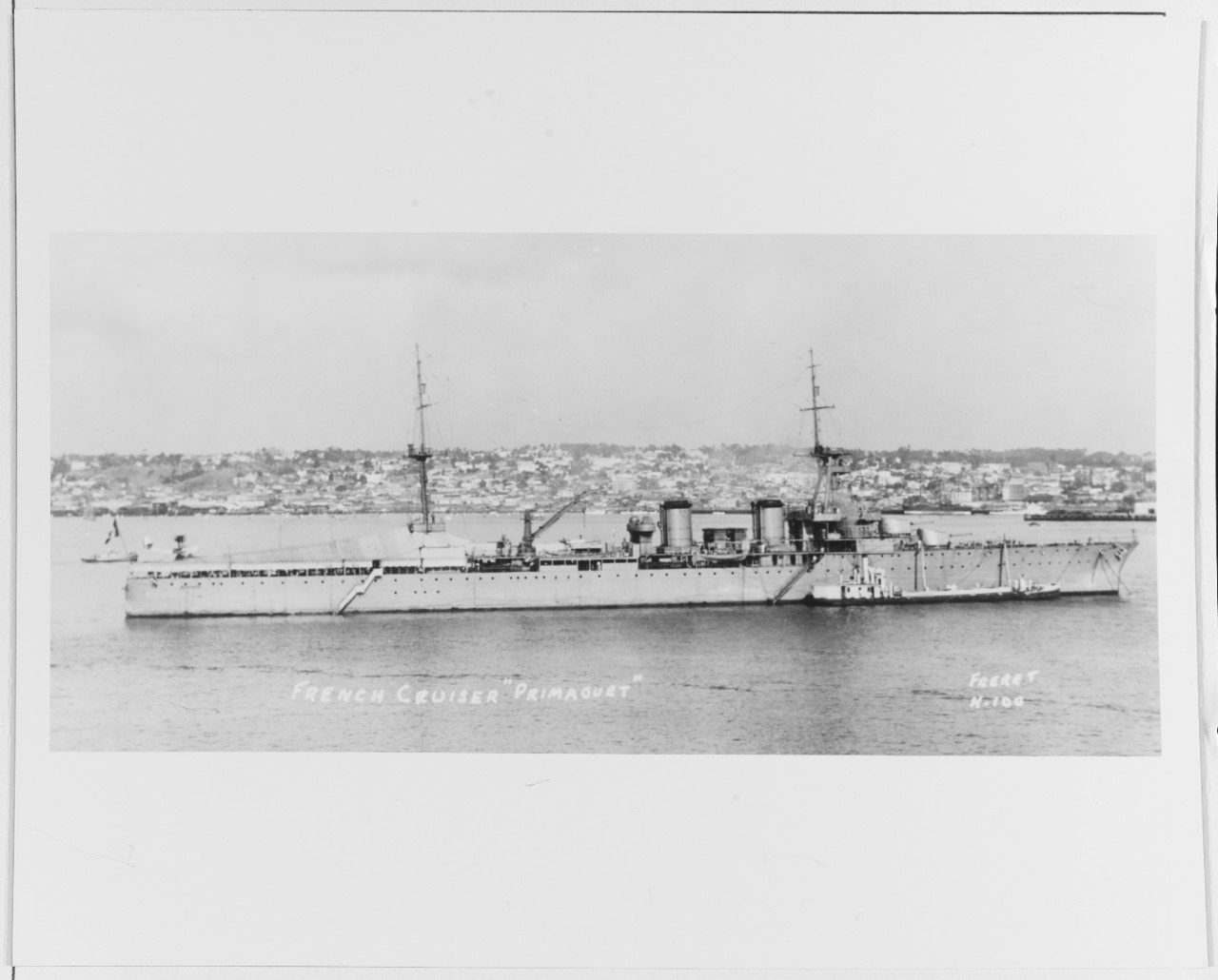 PRIMAOUET (French cruiser)Circa 1920s.