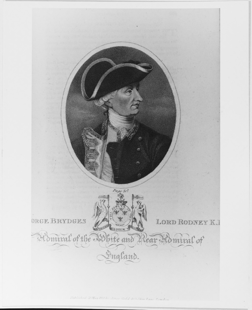 George Brydges Rodney, first Baron Rodney (1719-1792), British Admiral.
