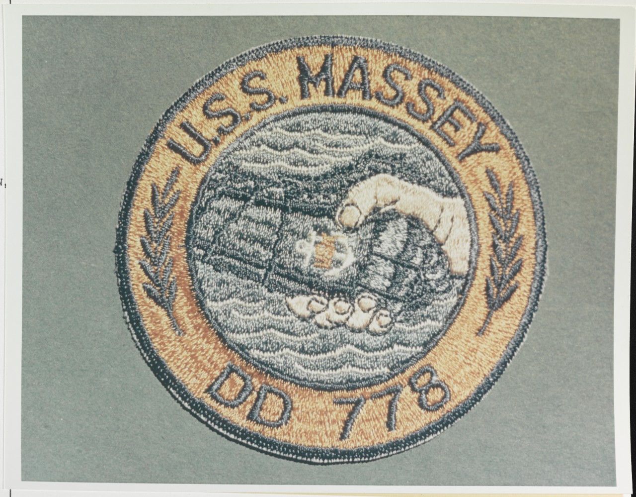 Photo #: NH 71848-KN (Color)  Insignia: USS Massey (DD-778)
