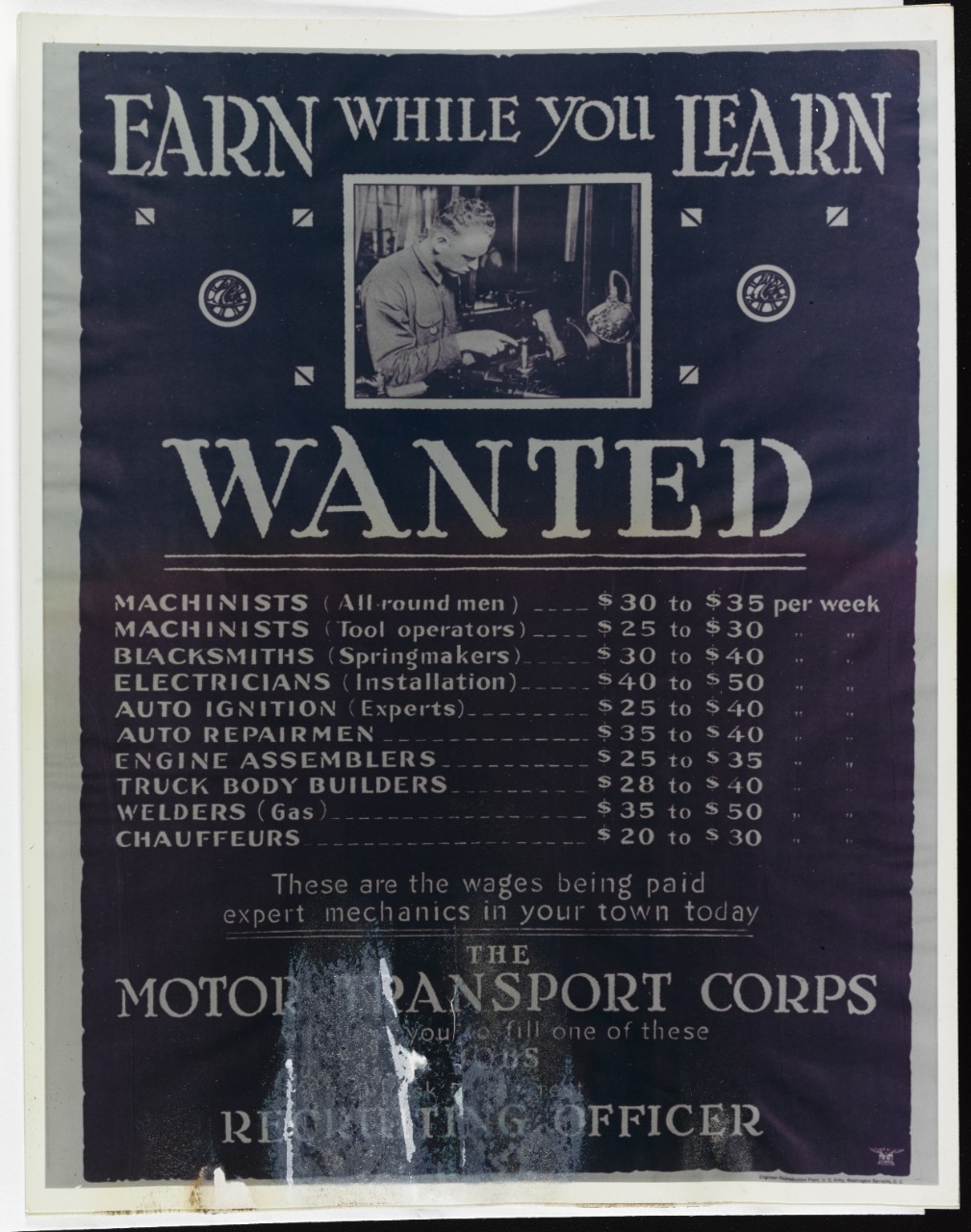 Army World War I recruiting poster