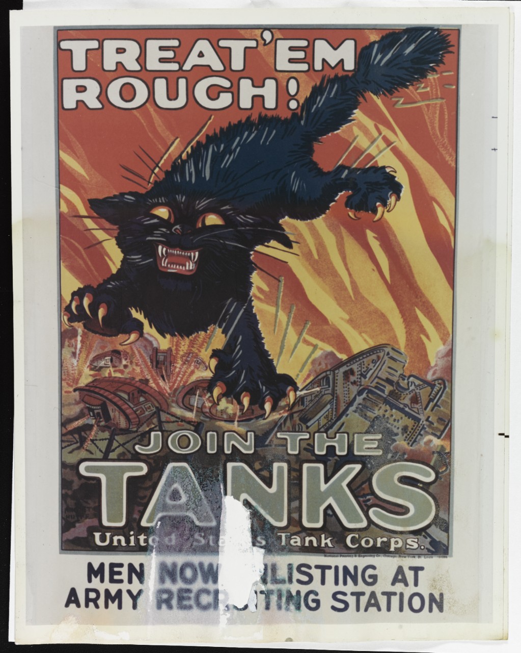 World War I tank recruiting poster