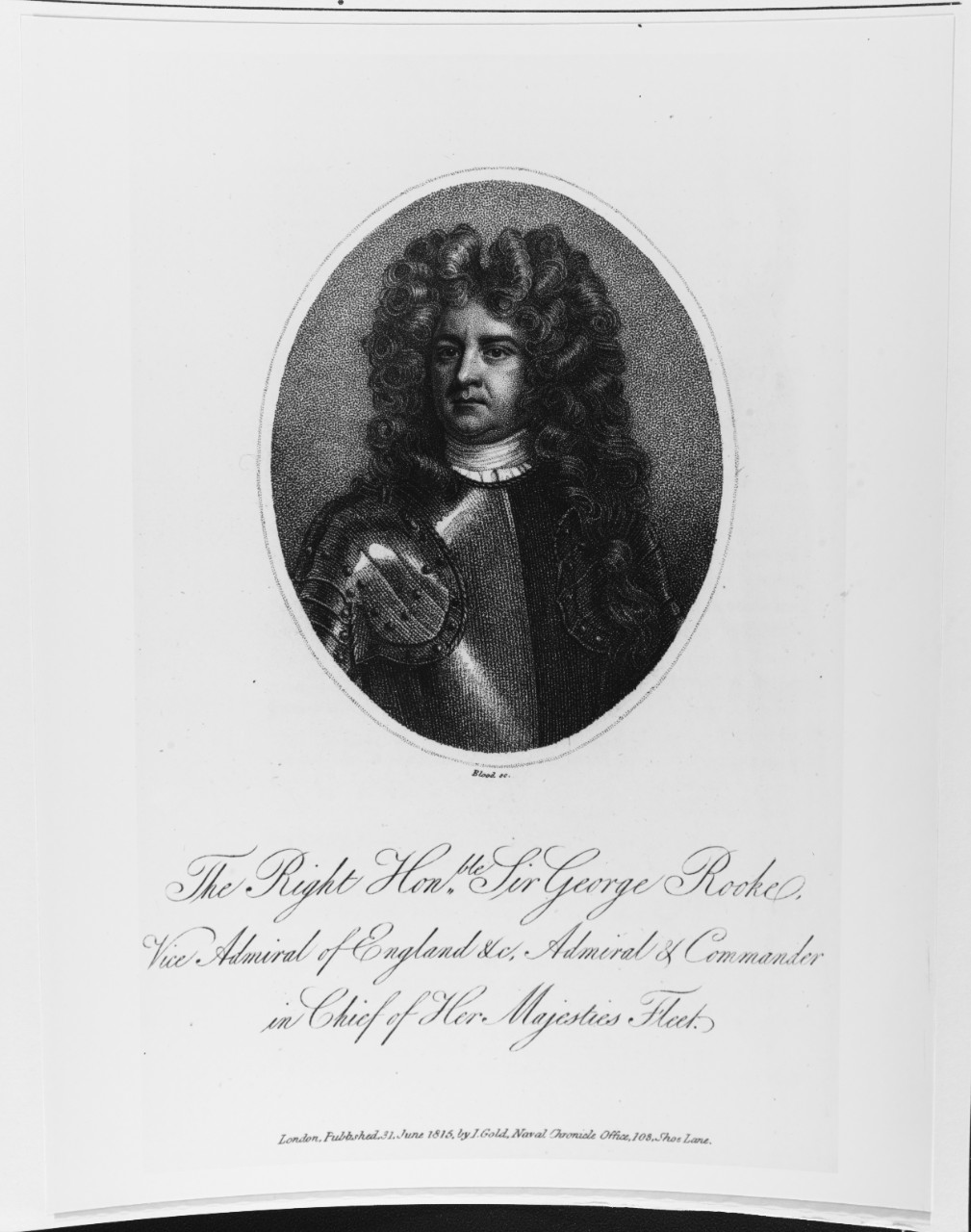 Sir George Rooke (1650-1709) British Admiral.
