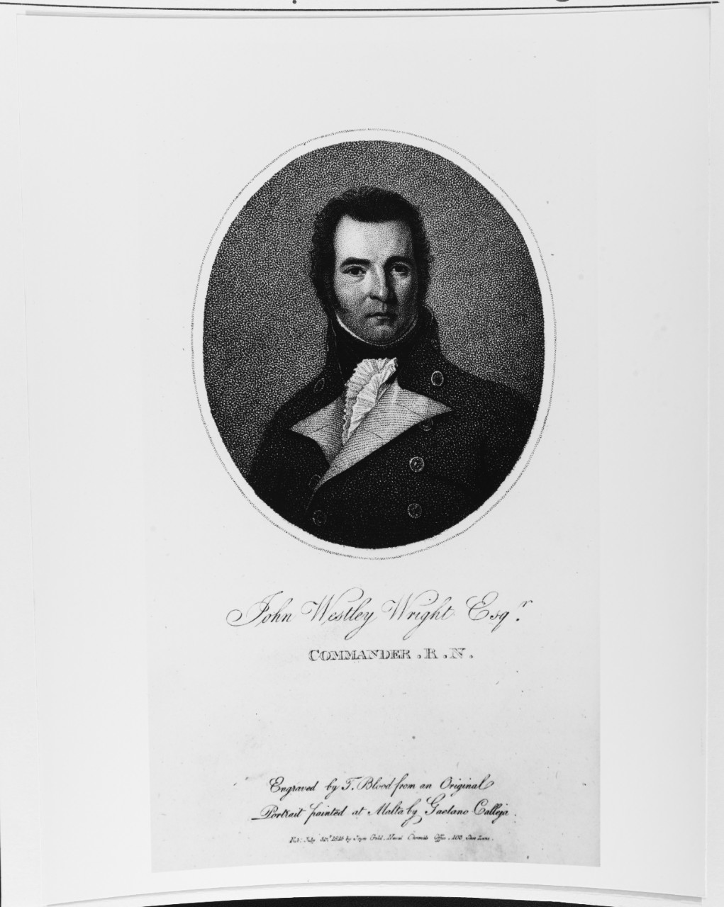 John Westley Wright (1769-1805) British Naval Officer.
