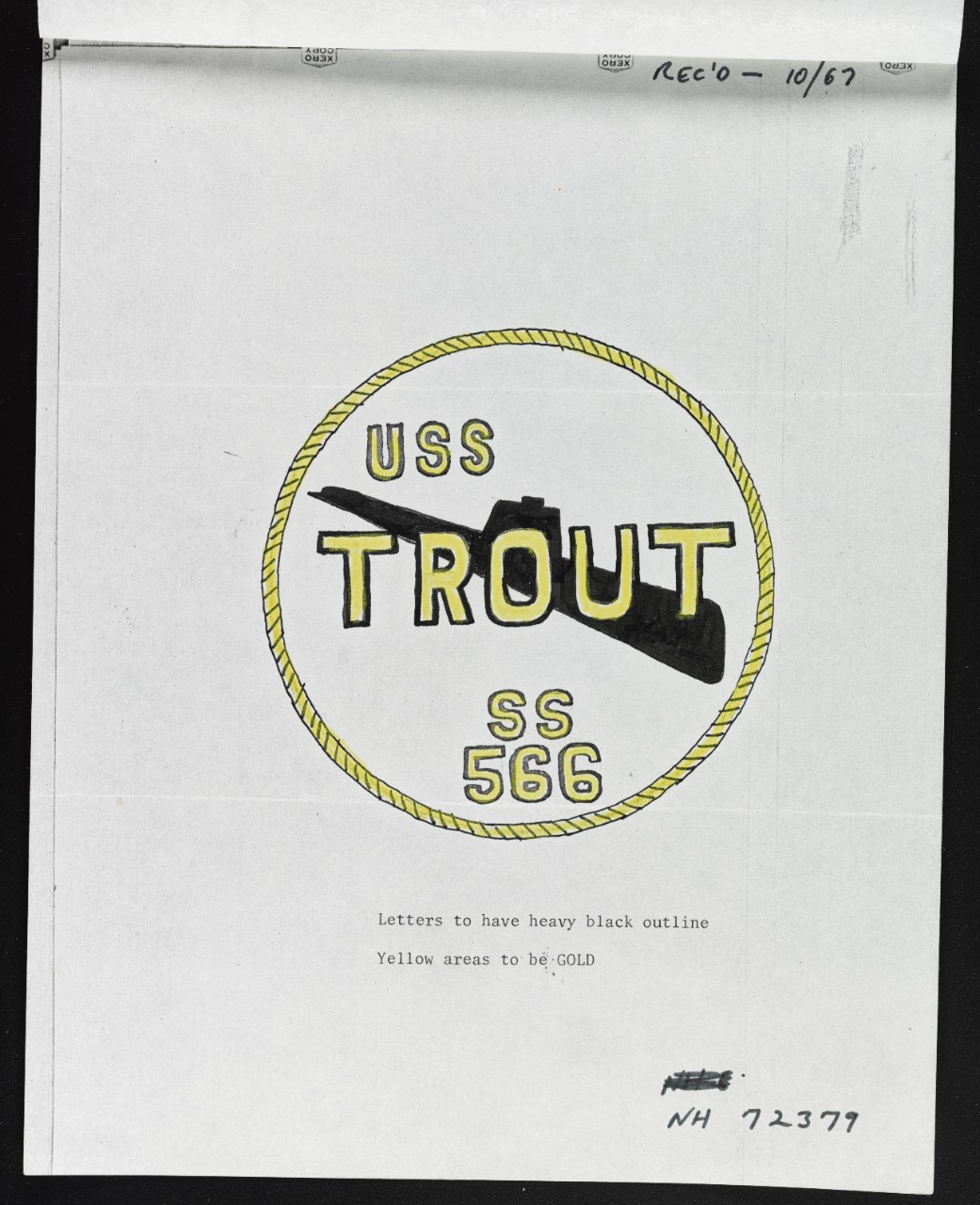 Insignia: USS TROUT (SS-566)