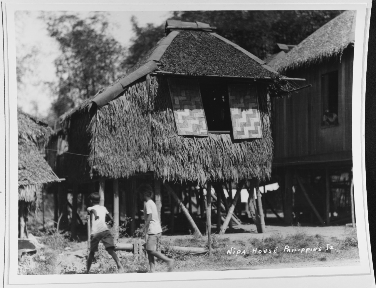 Typical dwelling found in villages in the Philippine Islands