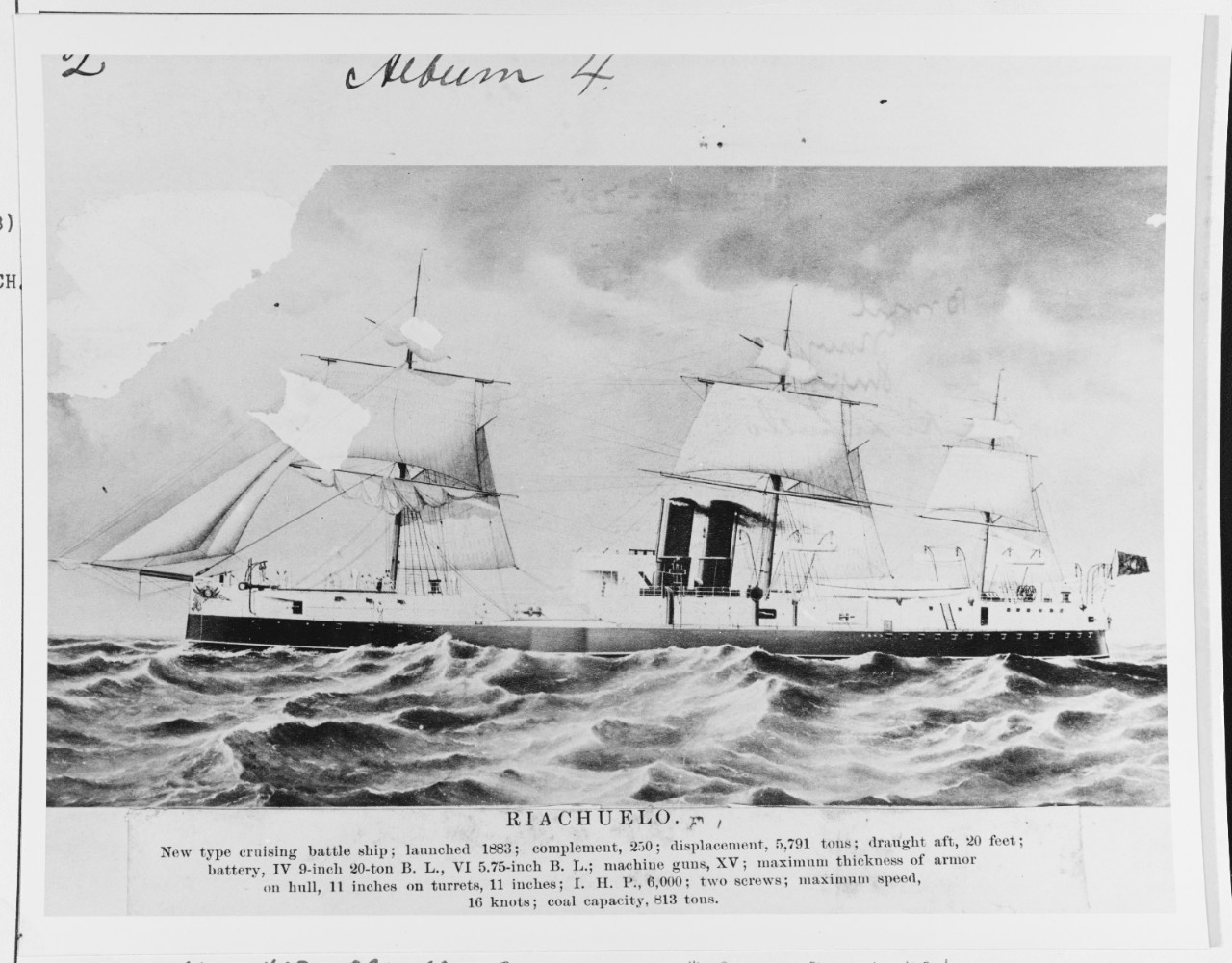 RIACHUELO (Brazilian Battleship, 1883)