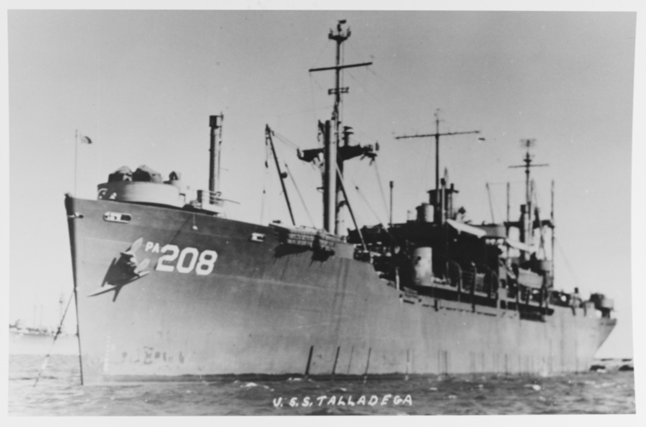 Photo #: NH 74306  USS Talladega (APA-208)