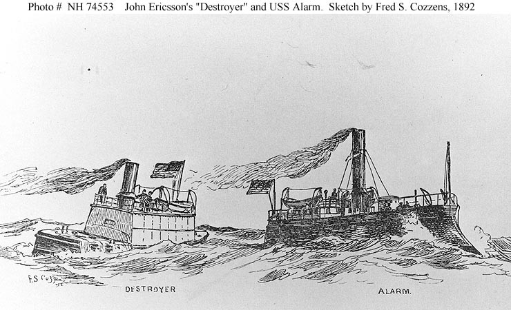 Photo #: NH 74553  John Ericsson's &quot;torpedo&quot; boat Destroyer USS Alarm