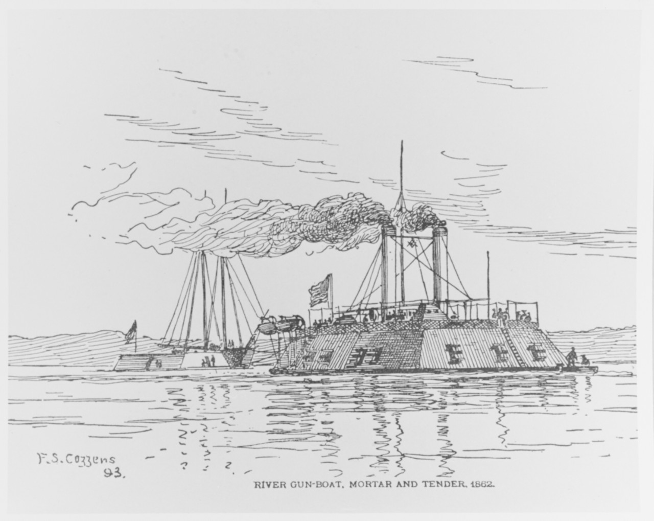 River Gunboat, Mortar Boat, and Tender, 1862
