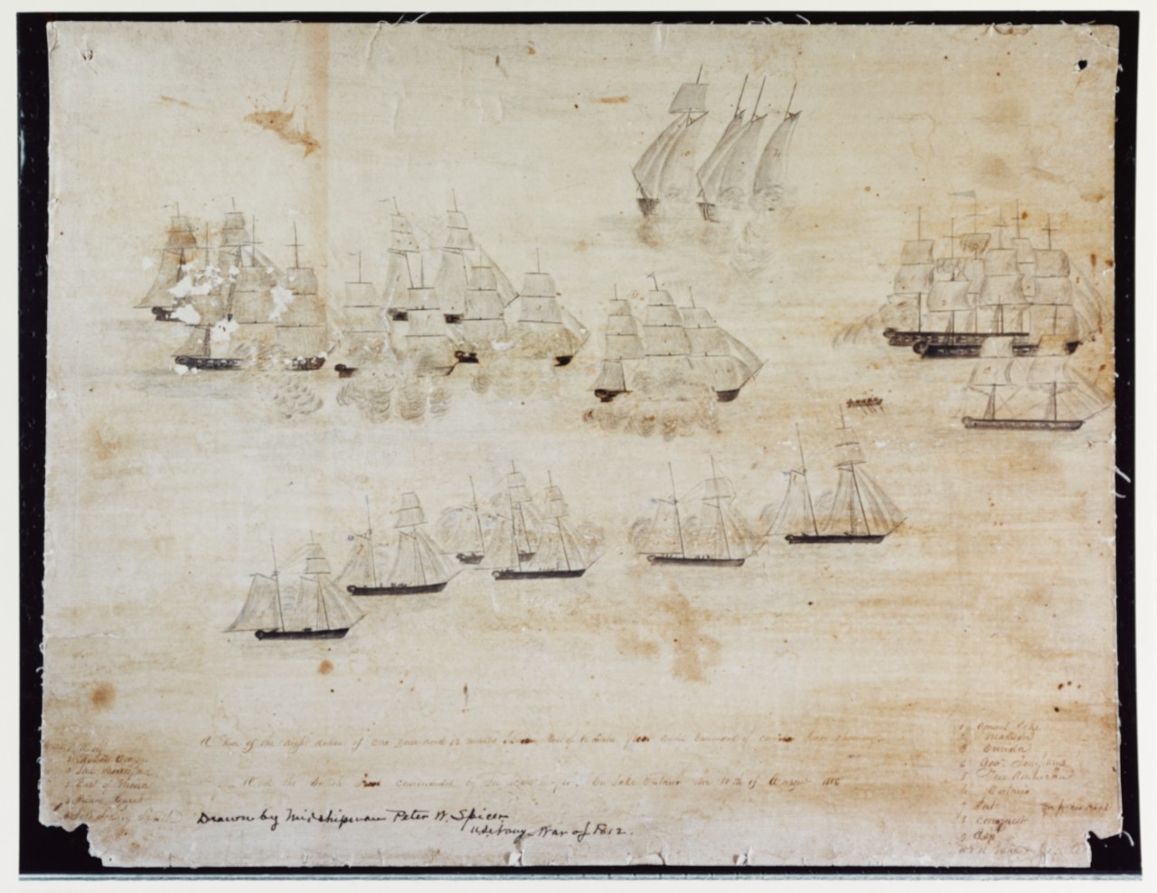 Photo #: NH 75733-KN Naval Action on Lake Ontario, 10 August 1813
