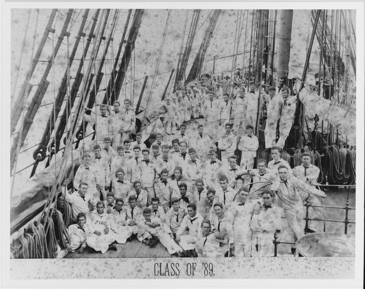 USS CONSTELLATION (1855-1955), Third Class Cadets in 1886.