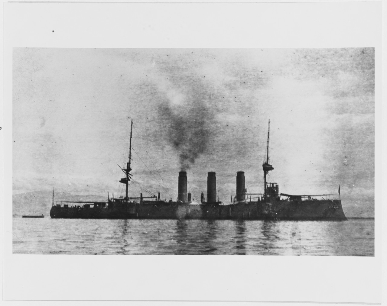 HMS LANCASTER (British Armored Cruiser, 1902) at Port Au Prince, Haiti, 1914