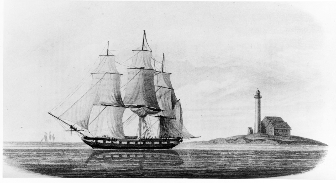 Engraving of HMS SYLPH (British Sloop, 20 guns, 1812)