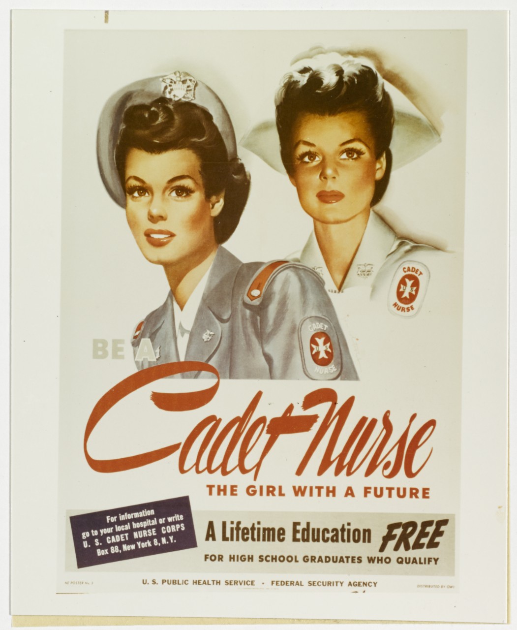 Cadet Nurse recruiting poster