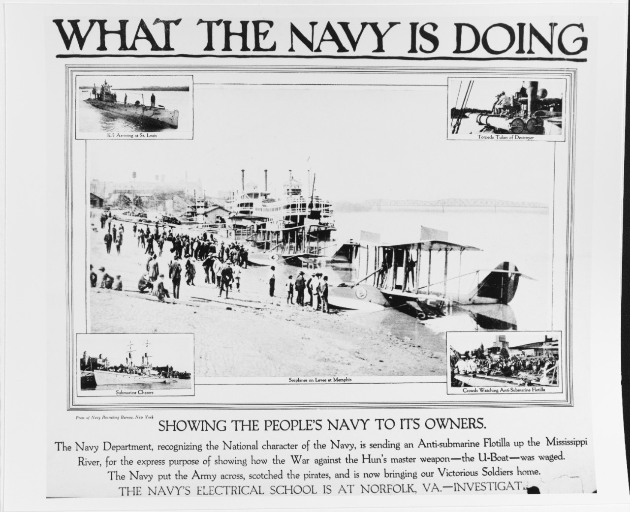 Recruiting Poster: What the Navy is Doing: Showing the People's Navy to its Owners