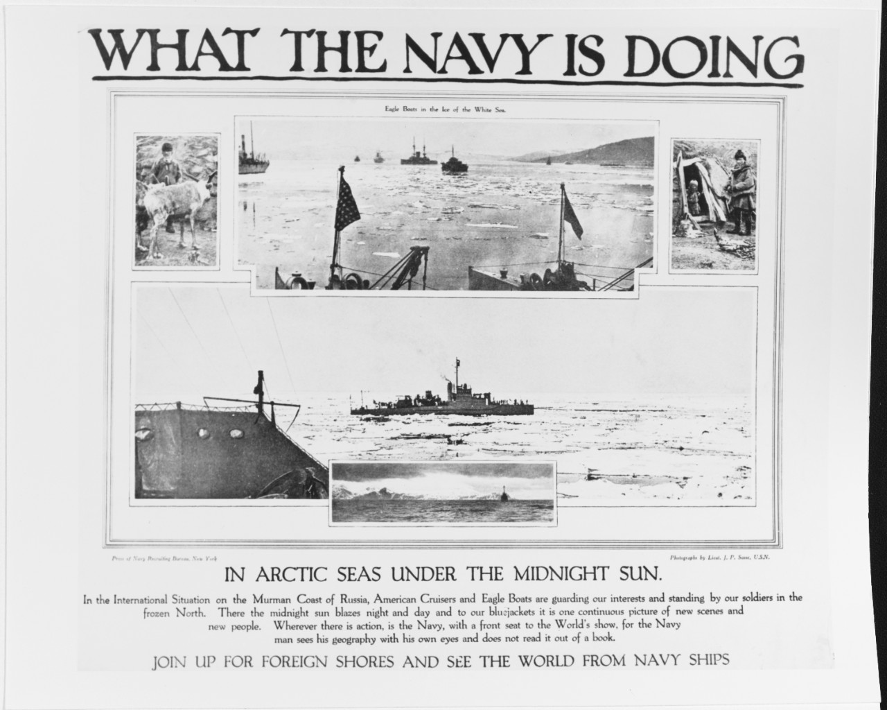 Recruiting Poster: What the Navy is Doing: in Arctic Seas under the Midnight Sun