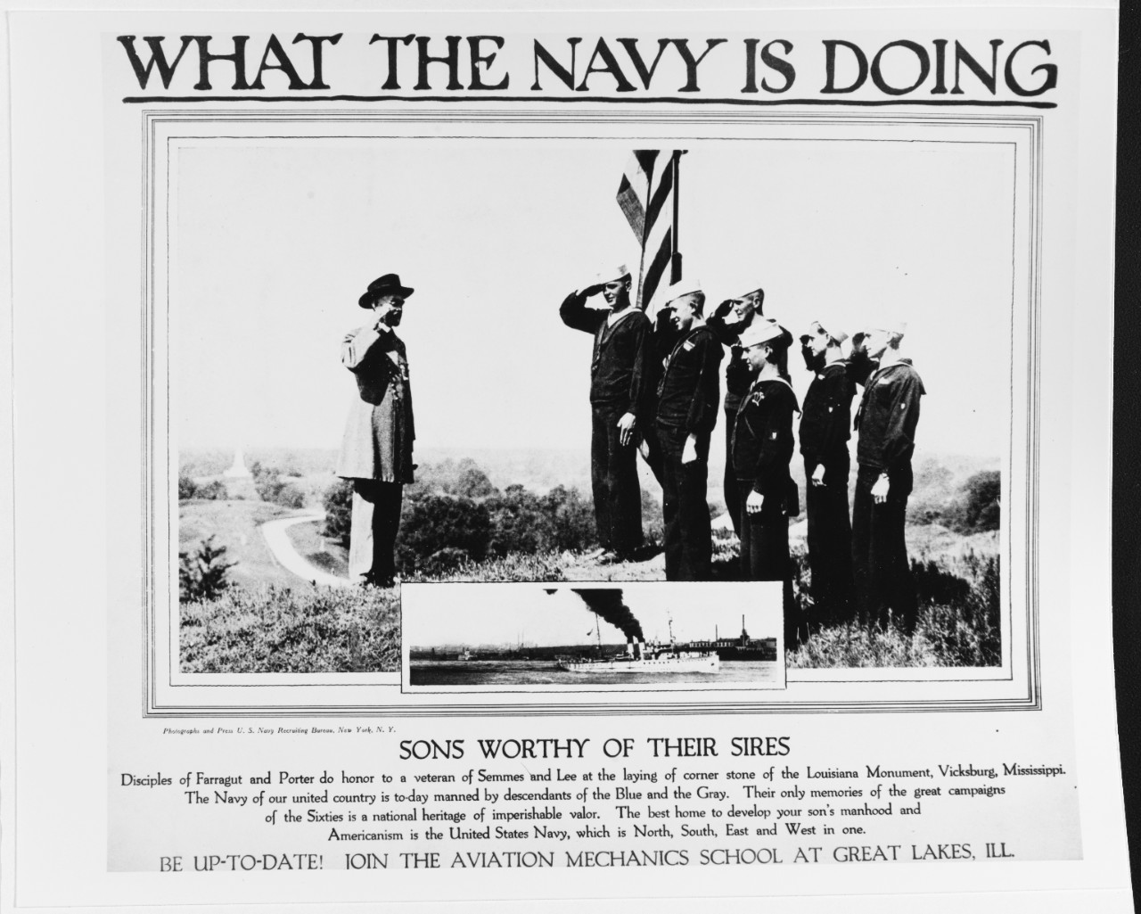 Recruiting Poster: What the Navy is Doing: Sons Worthy of their Sires