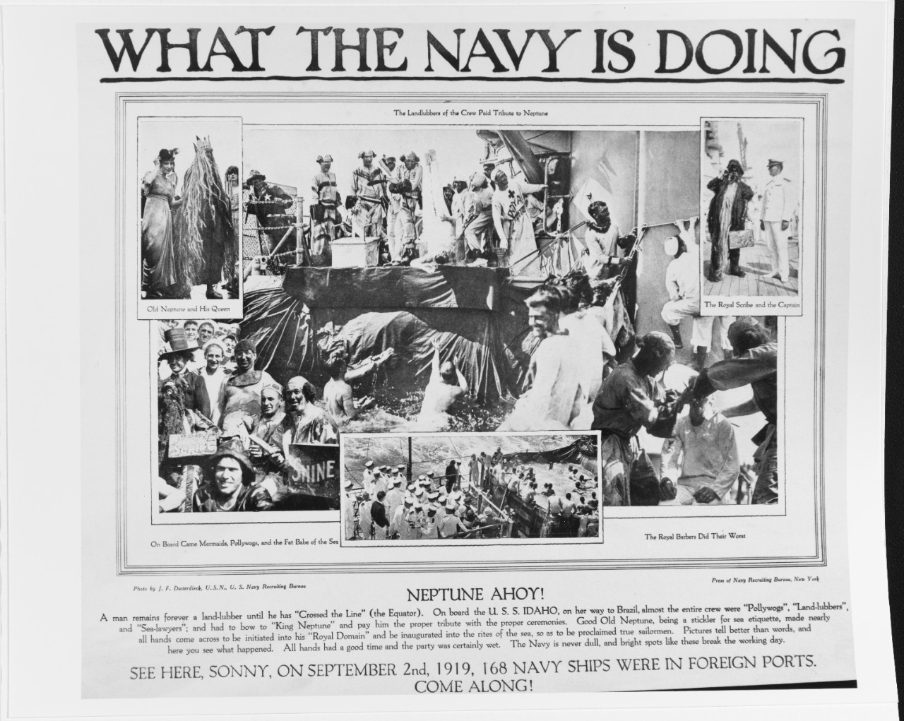 Recruiting Poster: What the Navy is Doing: Neptune Ahoy!