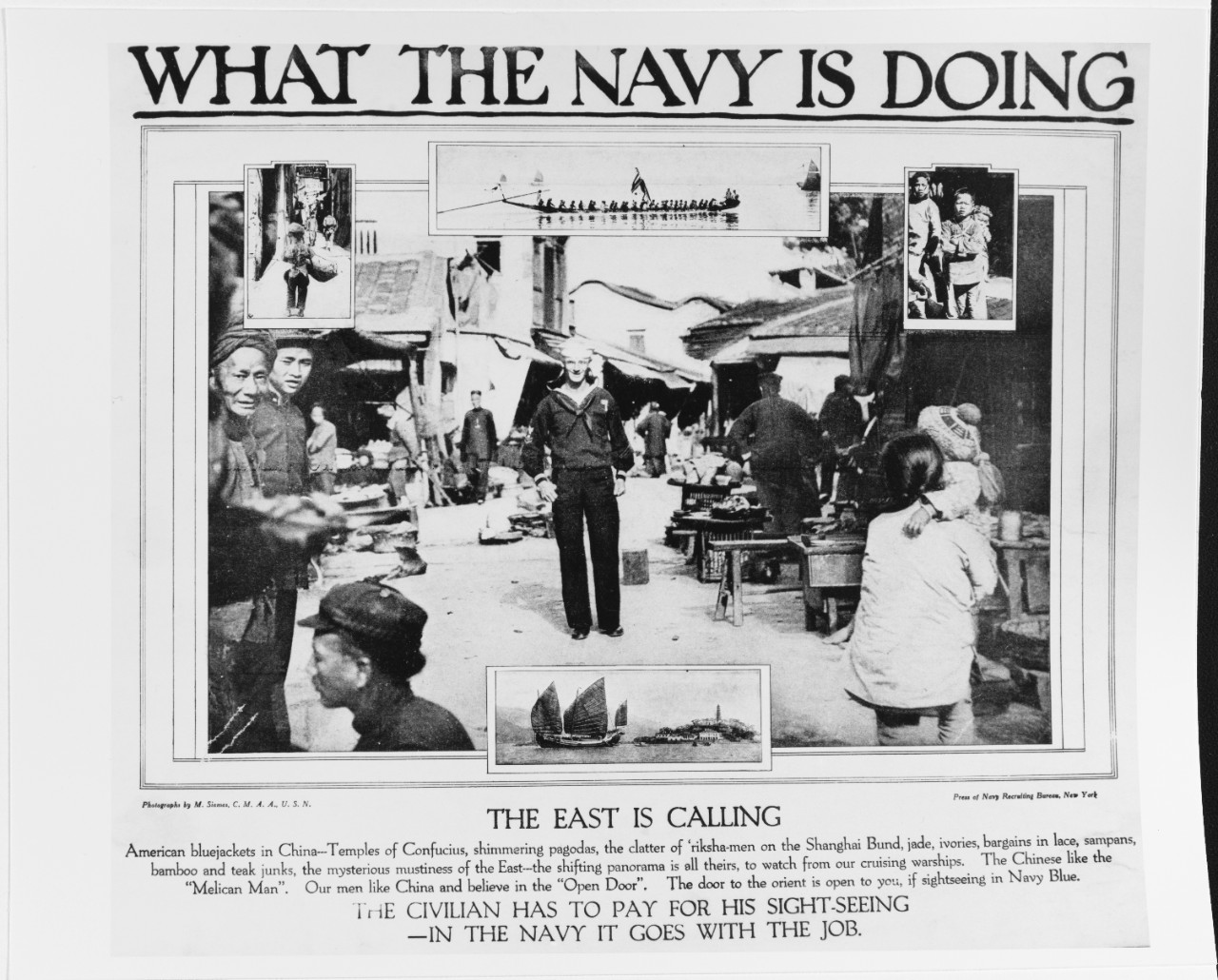 Recruiting Poster: What the Navy is Doing: the East is Calling