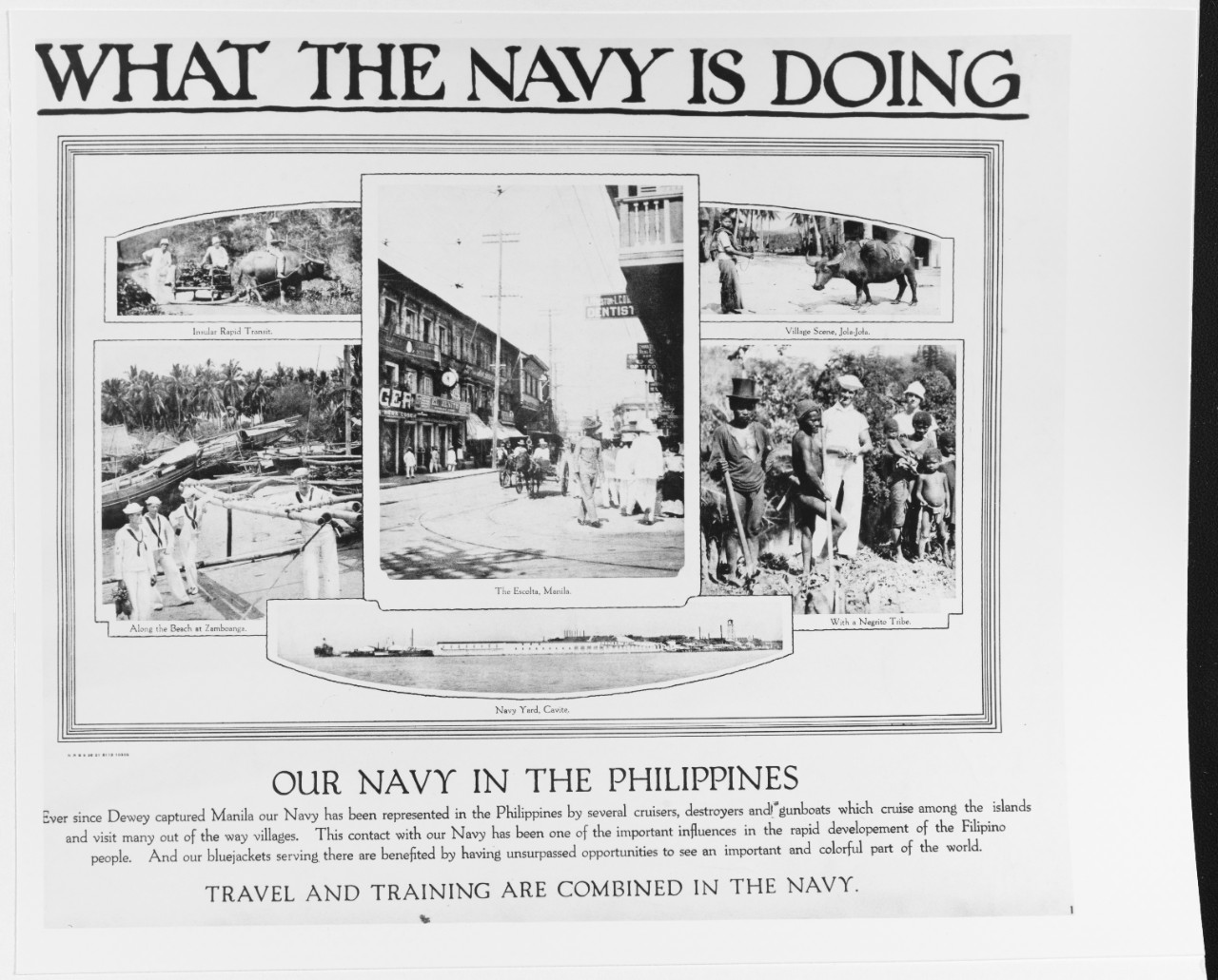 Recruiting Poster: What the Navy is Doing: Our Navy in the Philippines