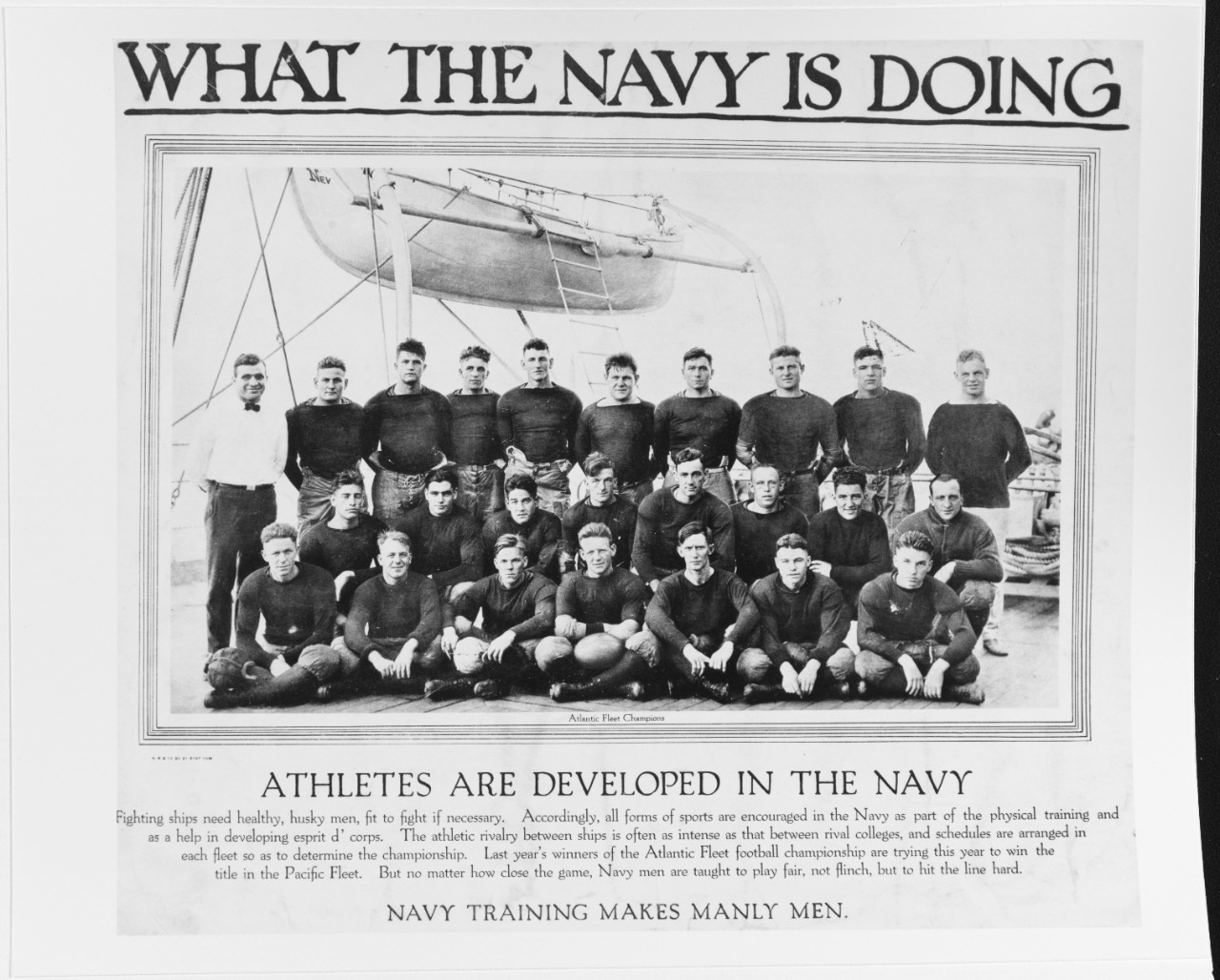 Recruiting Poster: What the Navy is Doing: Athletes are Developed in the Navy