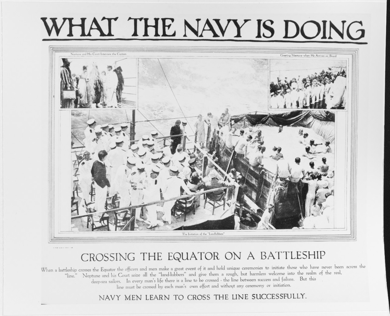 Recruiting Poster: What the Navy is Doing: Crossing the Equator in a Battleship
