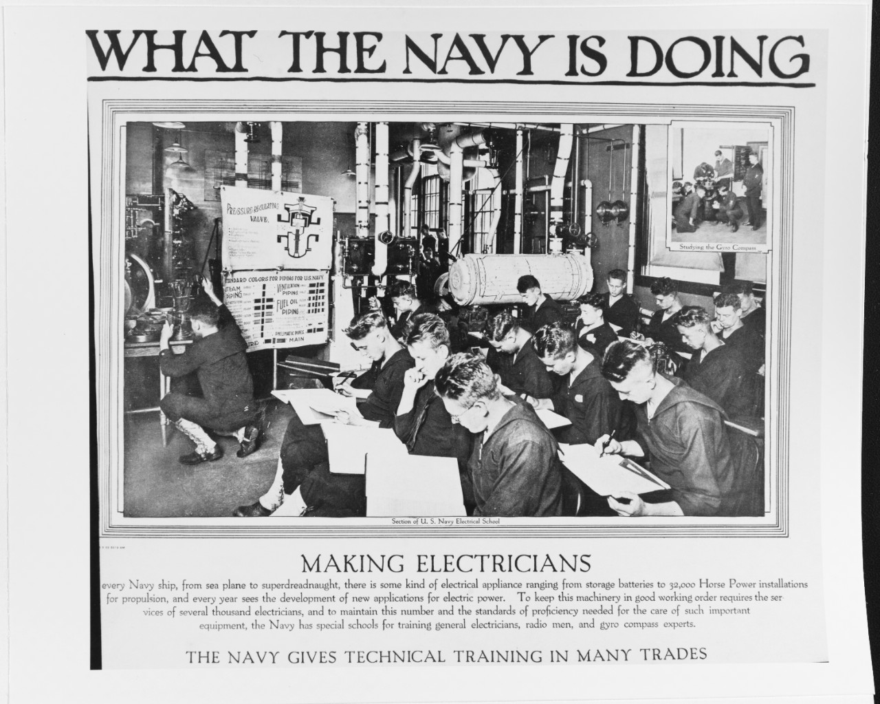 Recruiting Poster: What the Navy is Doing: Making Electricians