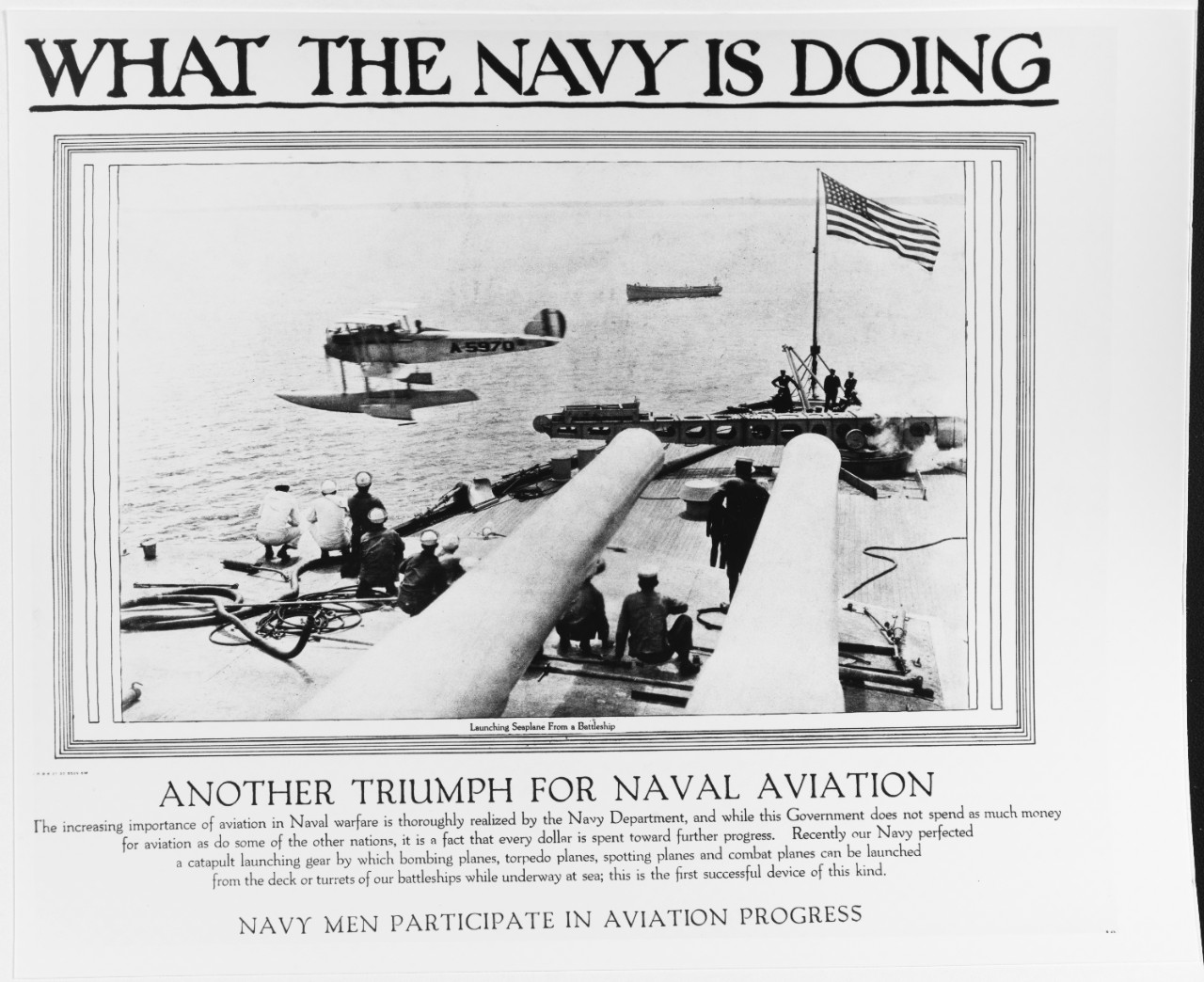 Recruiting Poster: What the Navy is Doing: Another Triumph for Naval Aviation