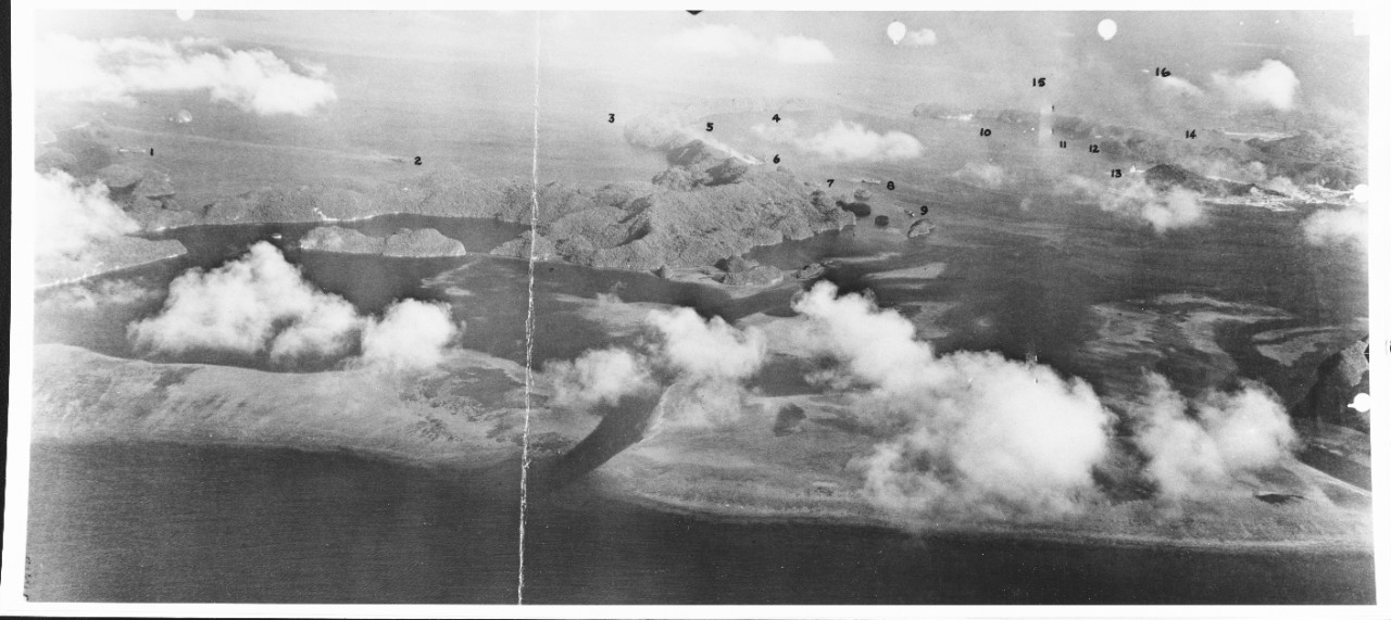 Carrier raid on Palau, March 1944.