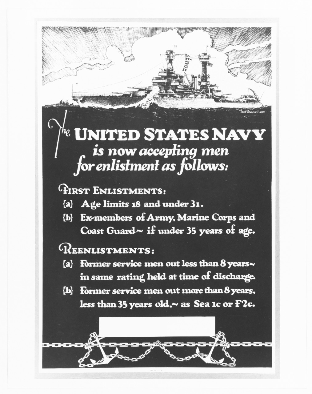 Navy poster, enlistments