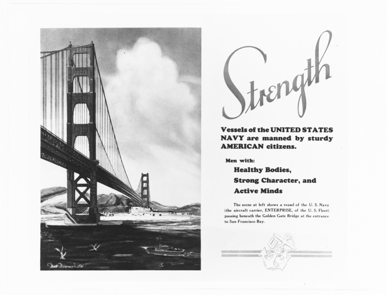 Navy poster, "Strength"