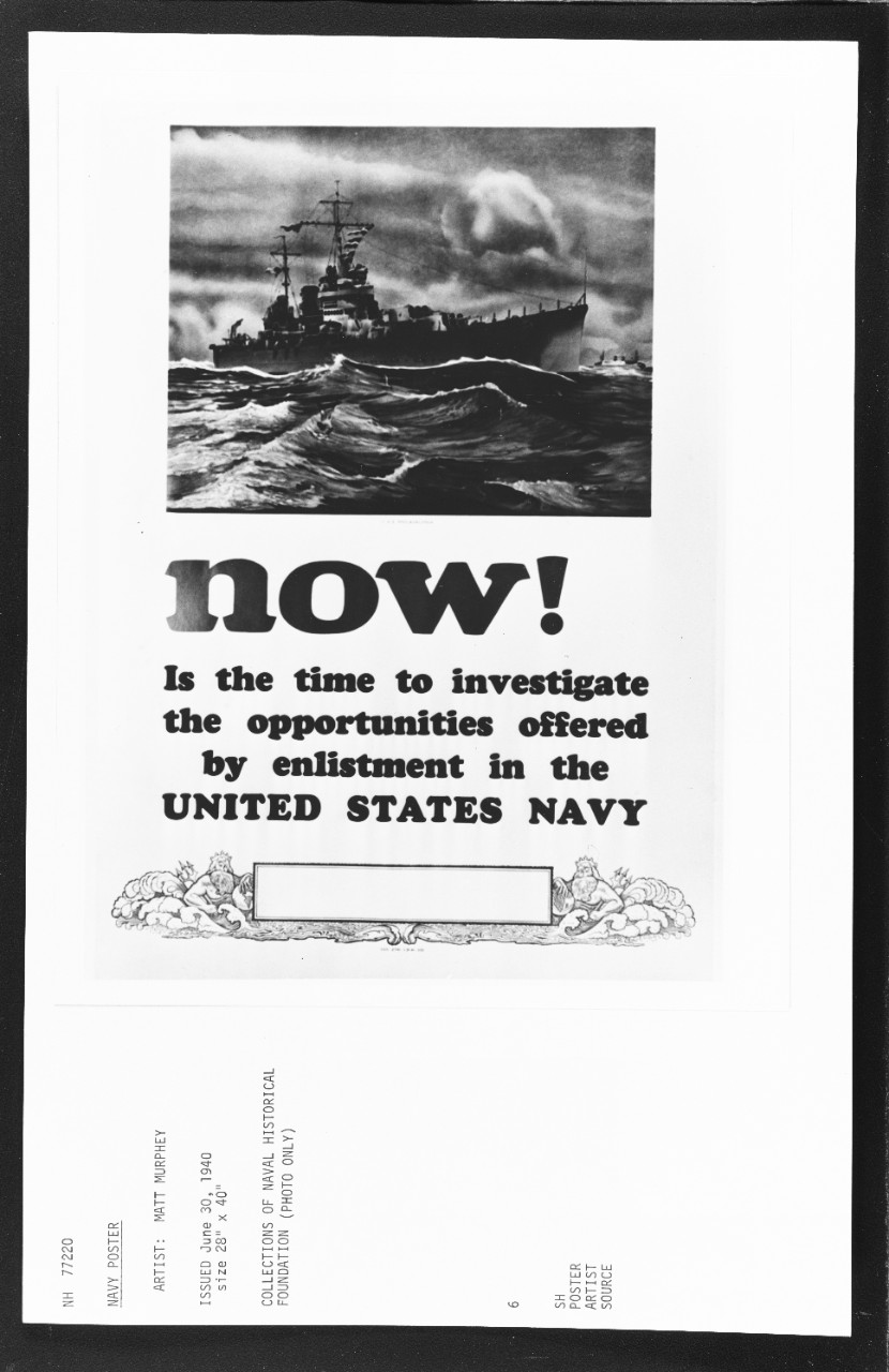 Navy poster, "Now!"