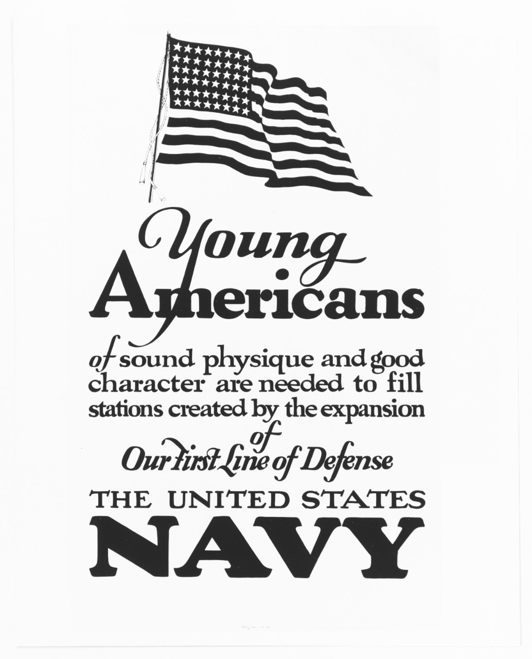 Navy poster, "Young Americans"