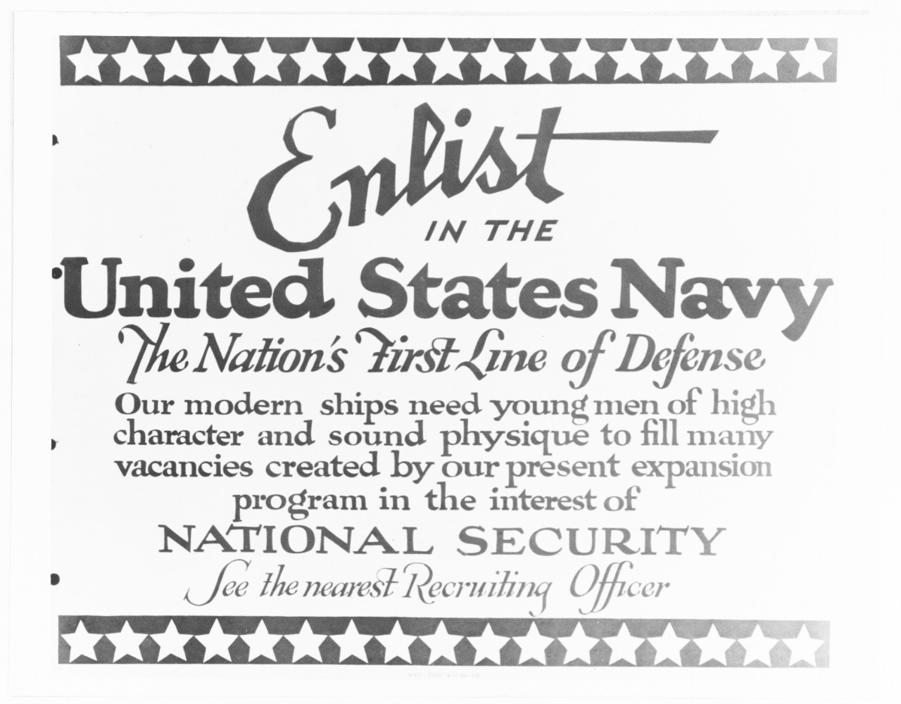 Navy poster, "Enlist"