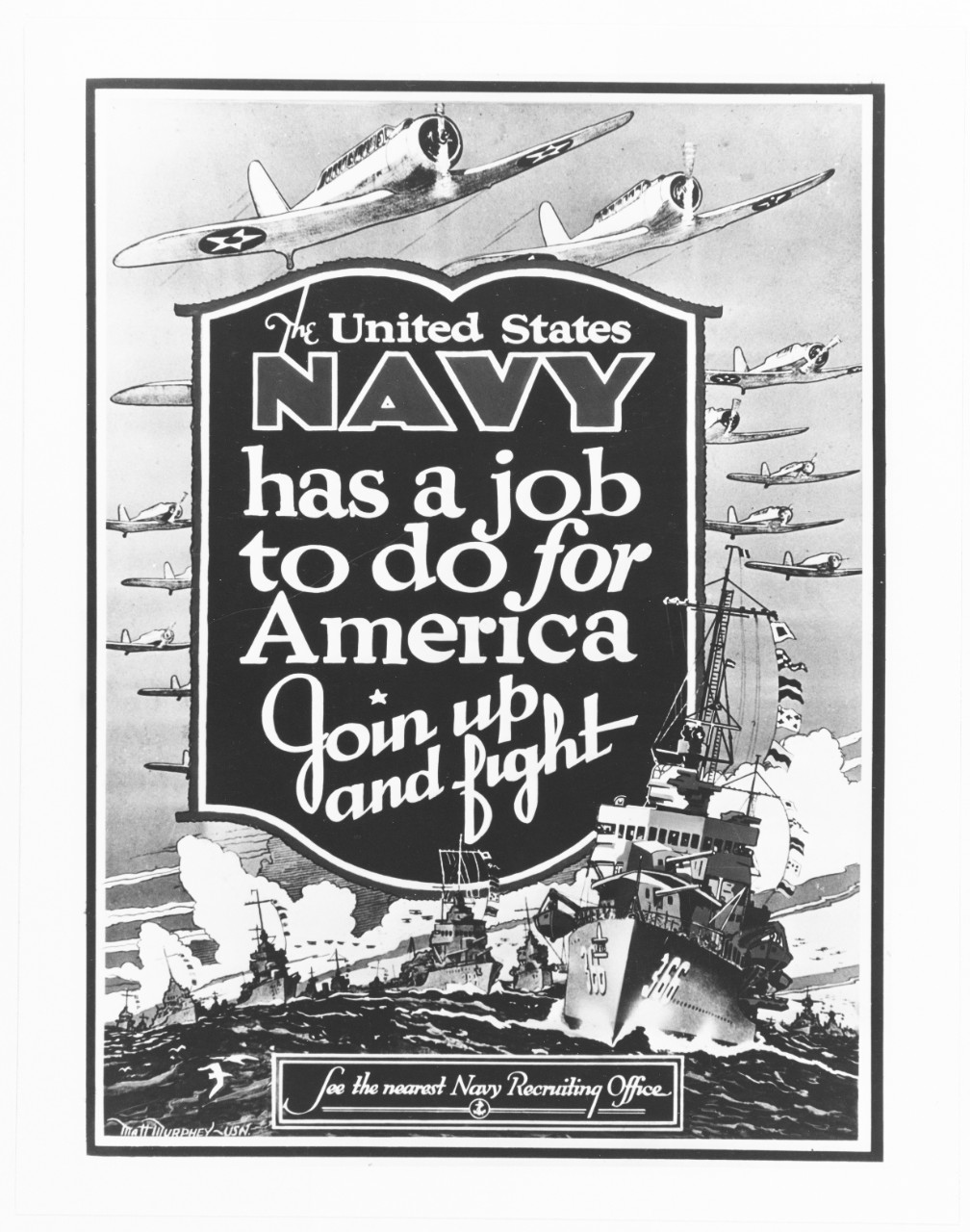 Photo #: NH 77227  &quot;The United States Navy has a job to do for America. Join up and fight&quot;