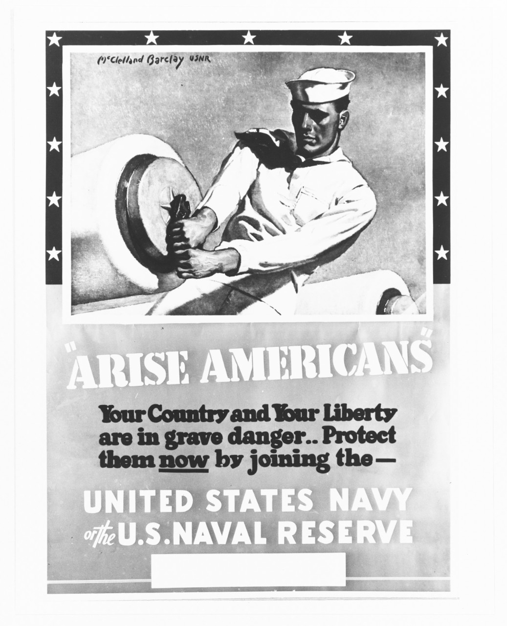Navy poster, "Arise Americans"