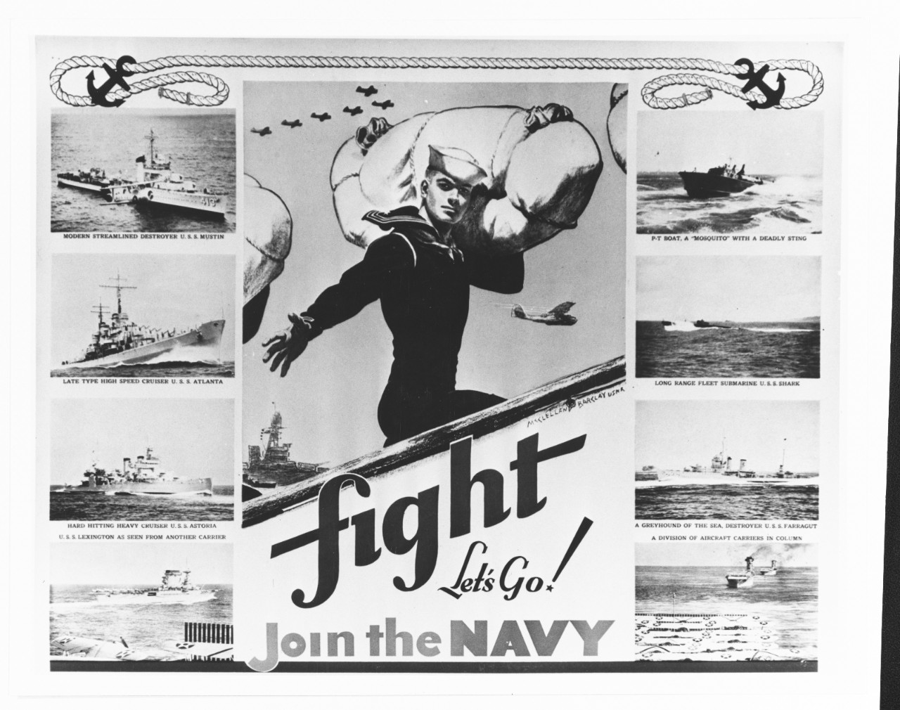 Navy poster, "Fight"