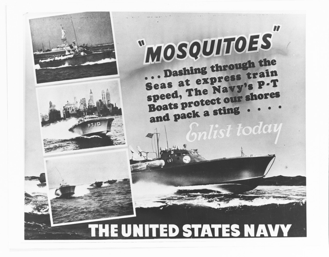 Navy poster, "Mosquitoes"
