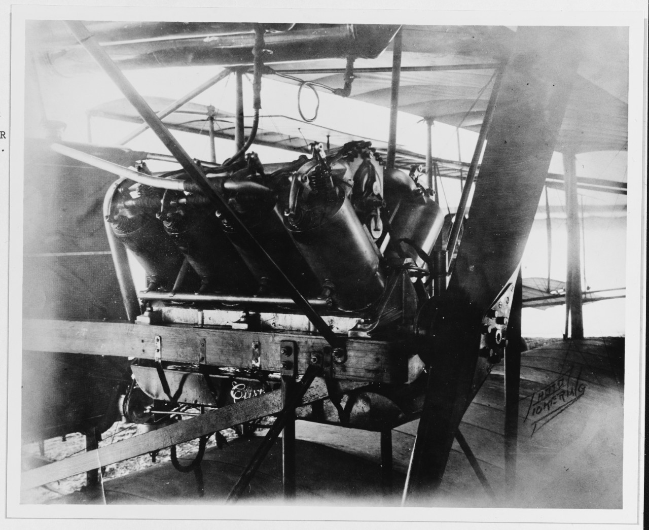 Curtiss's pusher aircraft engine