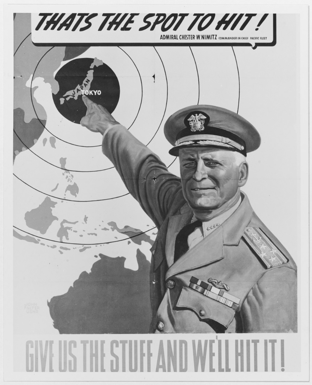 Admiral Chester W. Nimitz, USN, World War II Poster