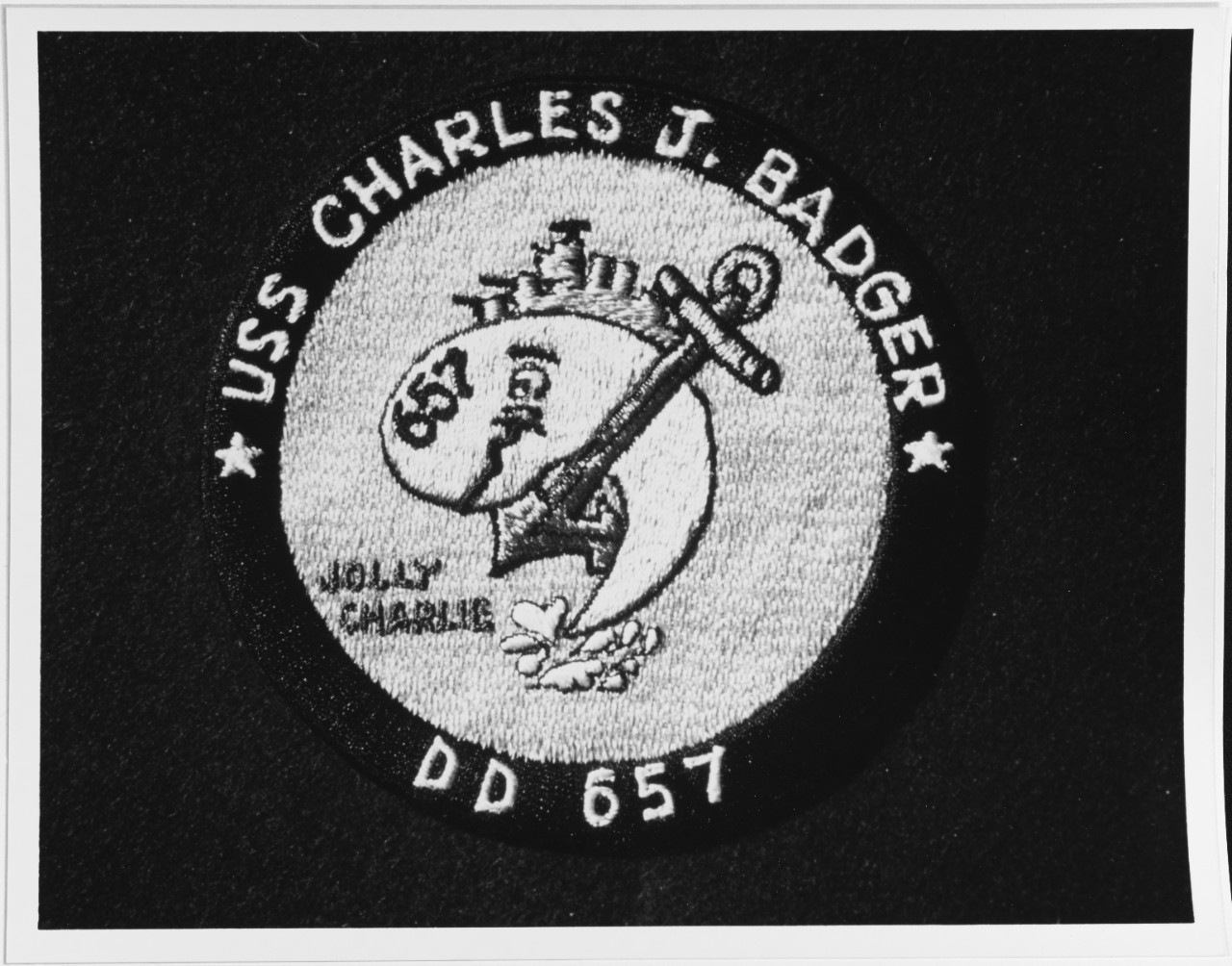Insignia: USS CHARLES J. BADGER (DD-657)