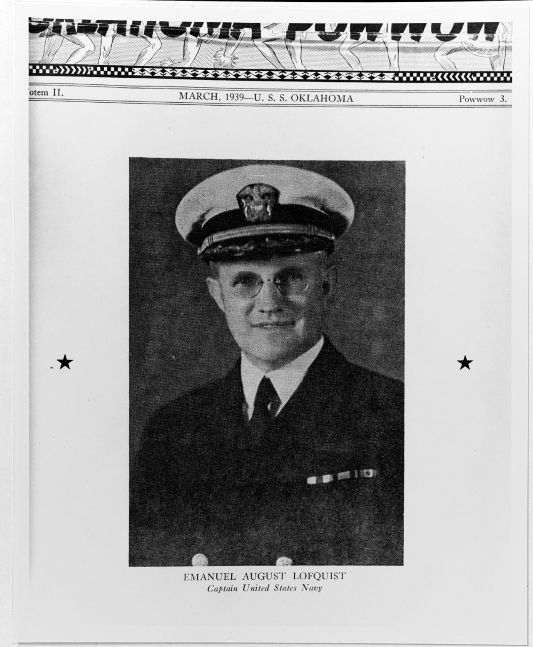 Emanuel August Lofquist, Captain, USN