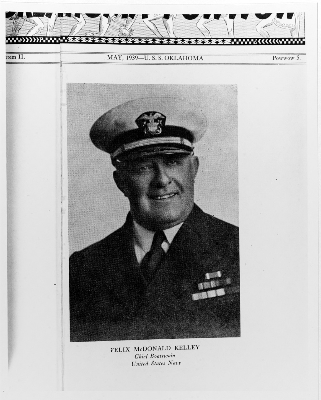 Felix McDonald Kelley, Chief Boatswain, USN