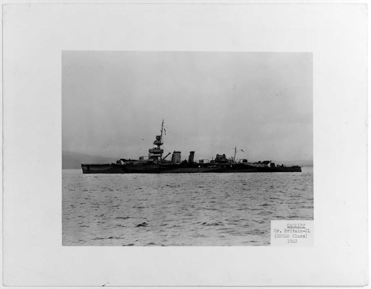 CARDIFF (British light cruiser, CERES class, 1917-1946)
