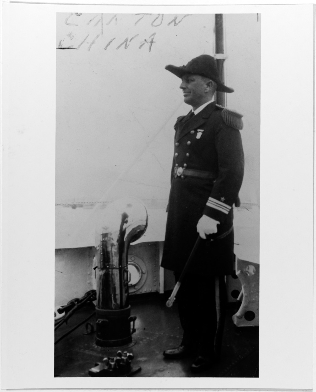 Lieutenant Commander James P. Clay, USN, Commanding Officer USS MINDANAO (PR-8)