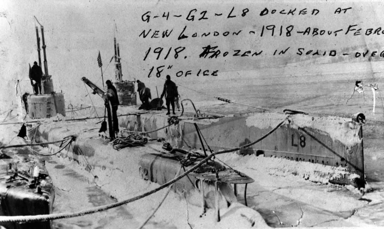 Photo #: NH 80743  Submarines frozen in eighteen inches of ice