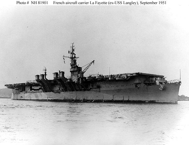 Photo #: NH 81901  French Aircraft Carrier La Fayette